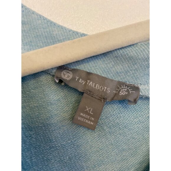 T By Talbots Women's XL Blue Lightweight Pullover Sweatshirt With UPF 50+ - Picture 2 of 5